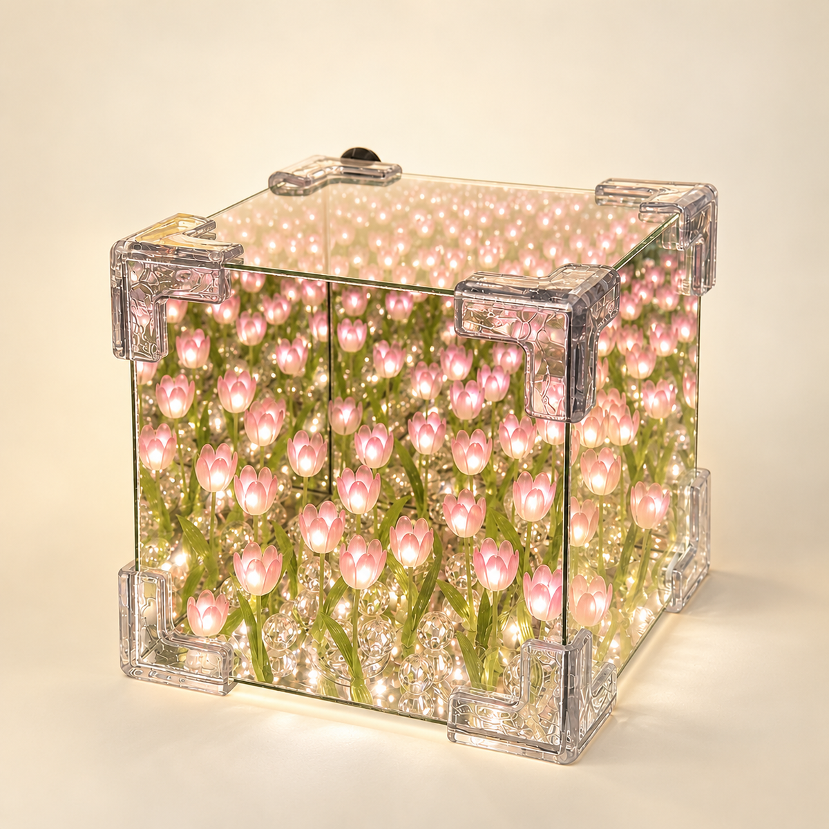 
Tulip Box – DIY Tulip Cube Night Lamp Kit - Pink variant