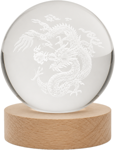 Zodiac Crystal – Engraved Crystal Ball Lamp